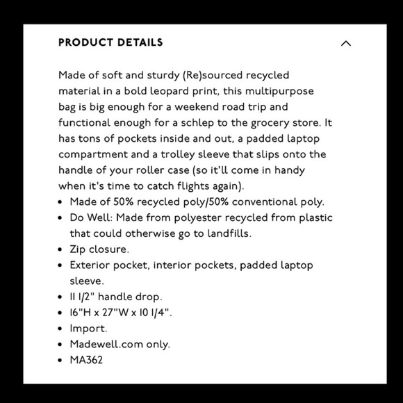 Madewell (Re)sourced Weekender Bag - Picture 4 of 9